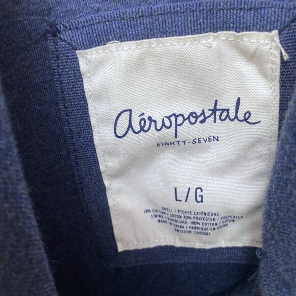 AEROPOSTALE Pea Coat M/L Womens Double Breasted Jacket Blue Knit NWT - Picture 7 of 9